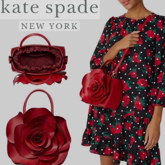 Kate spade 3D Flora Red Rose Cross Body Bag - Picture 3 of 13